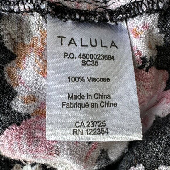 Talula Shorts Women's Size M Bohemian Festival‎ Black Floral Design Pockets - Picture 6 of 9